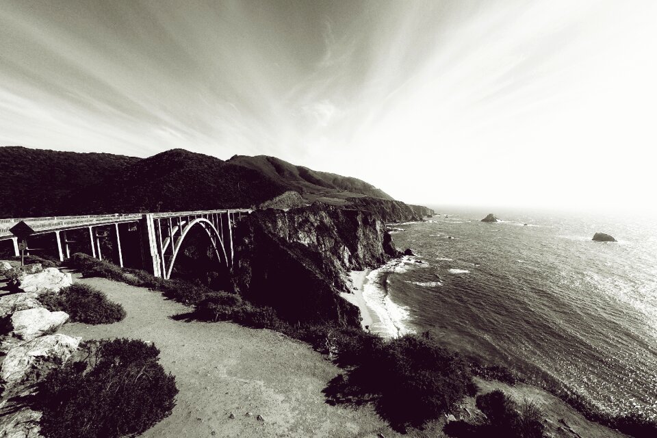 Highway 1 bridge ocean