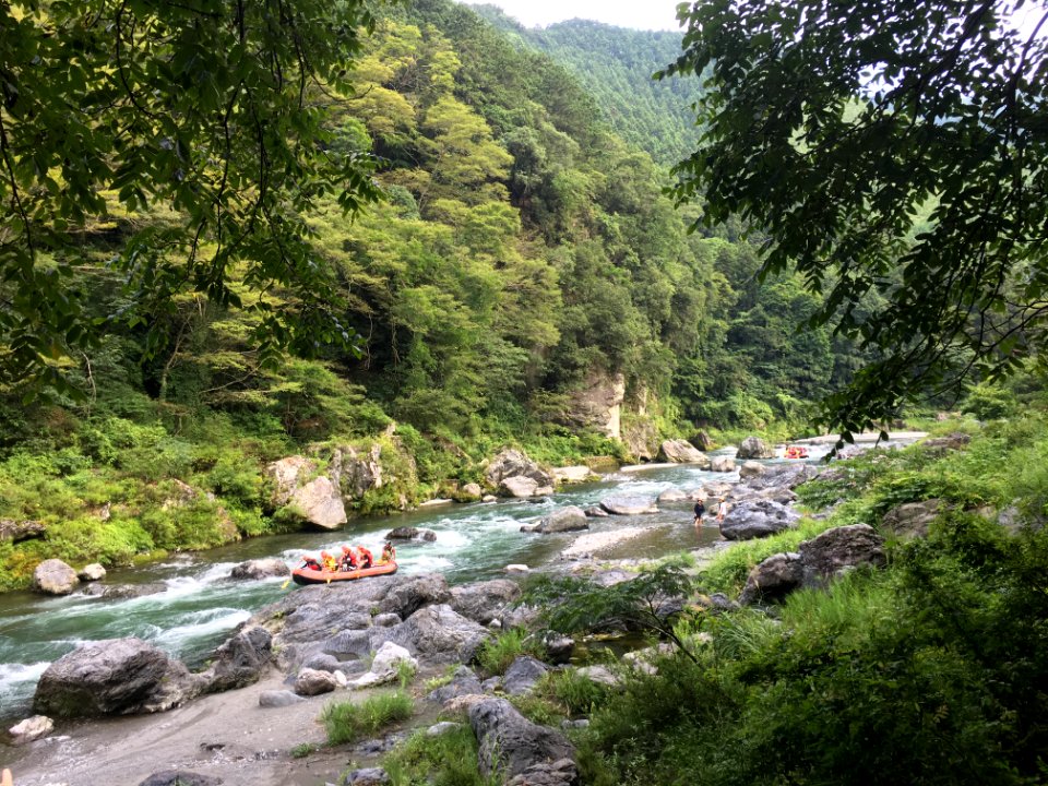 Tama River in Mitakehoncho, Ome-shi, Tokyo