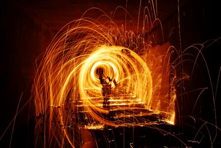 Burn gold brown fire