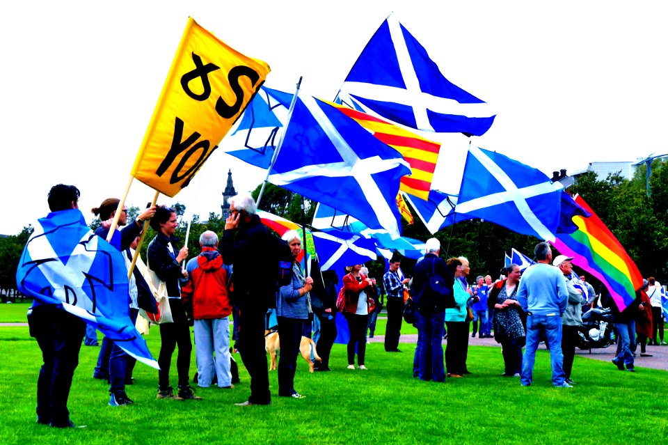 snp youth at the glasgow green rally