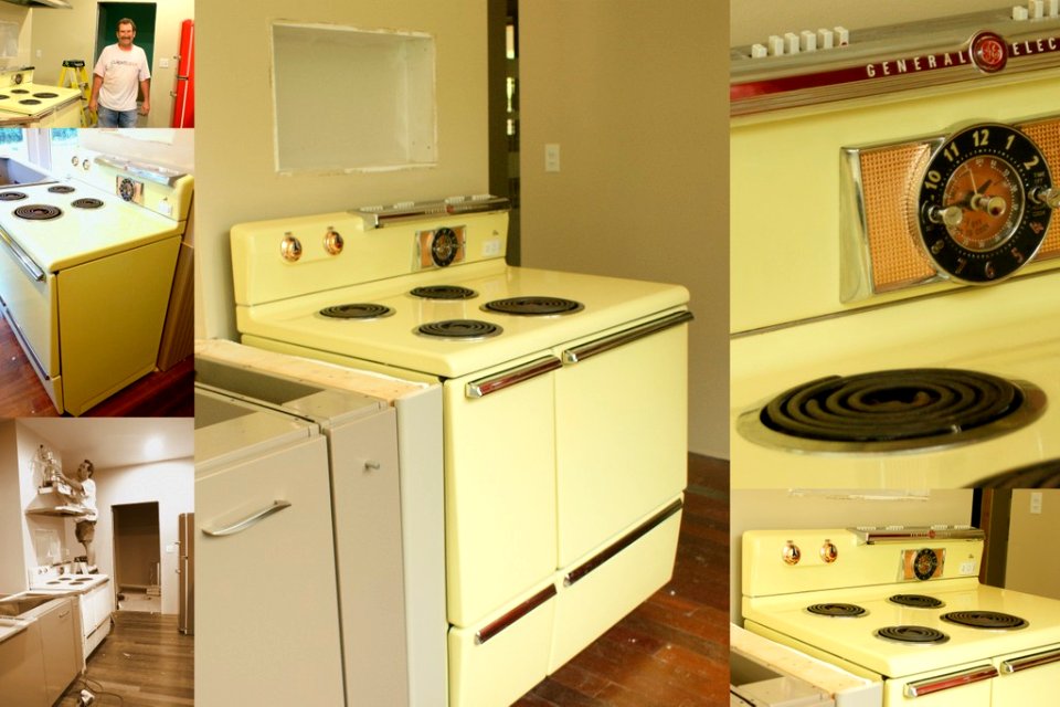 Our yellow vintage stove