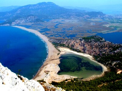 Aerial landscape mountain photo