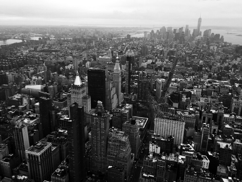 Downtown aerial urban
