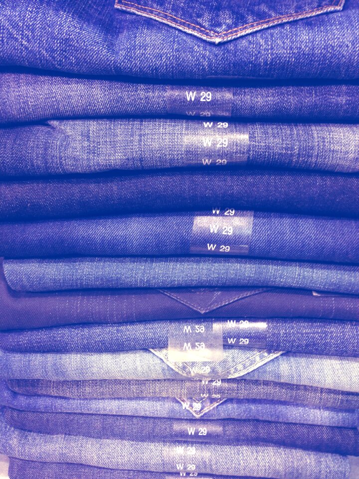 Blue canvas garment fabric