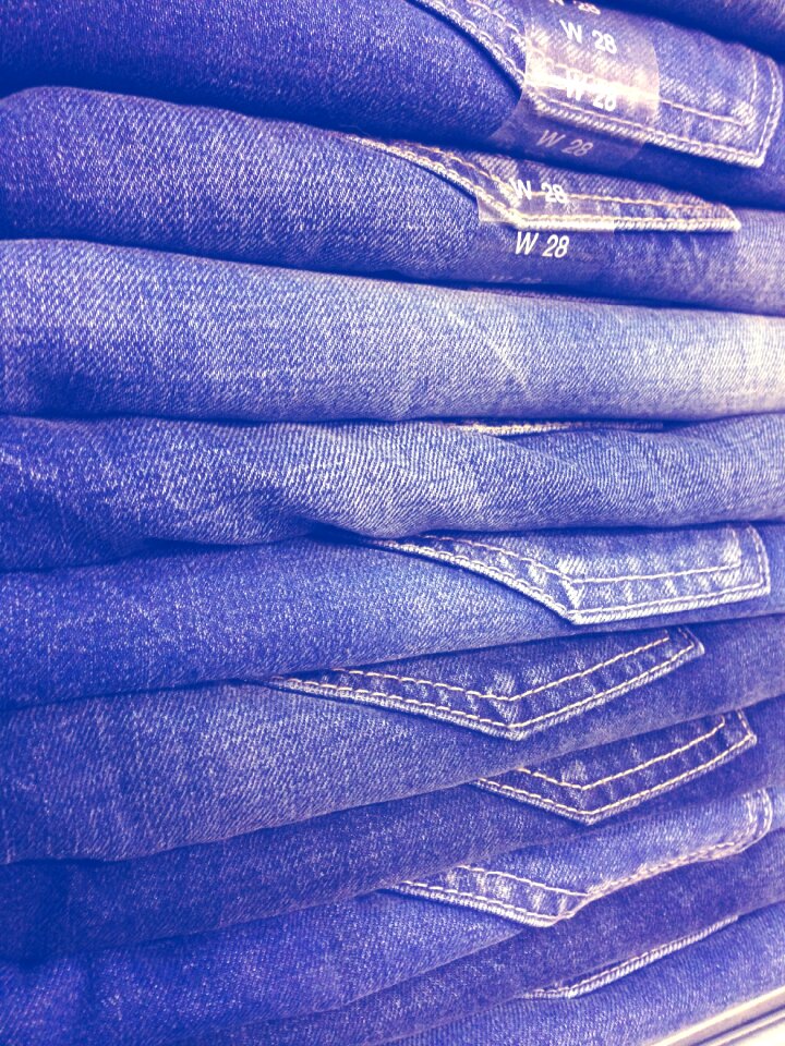 Pants blue canvas fabric