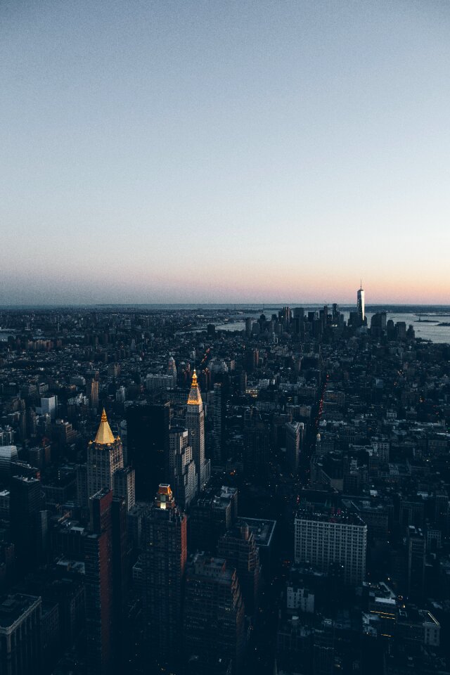 Aerial view cityscape city