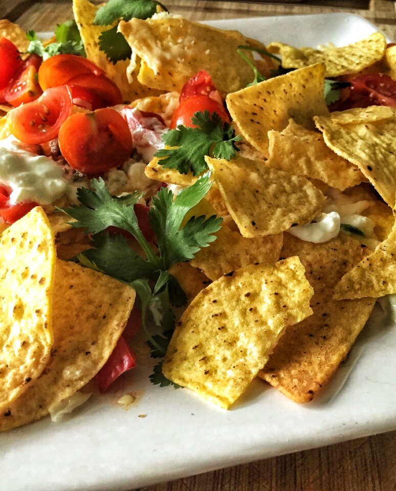 Nachos gluten free guacamole