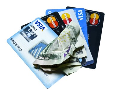Credit card plastic photo