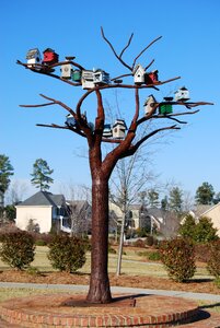 Steel tree sculpture north carolina