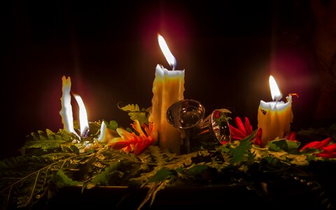 Holiday celebration flames