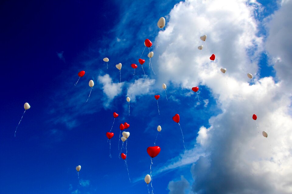 Romance sky heart shaped