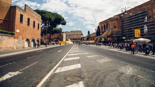 Colosseum monument road photo