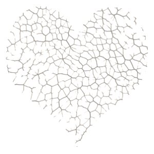 Heart with cracks