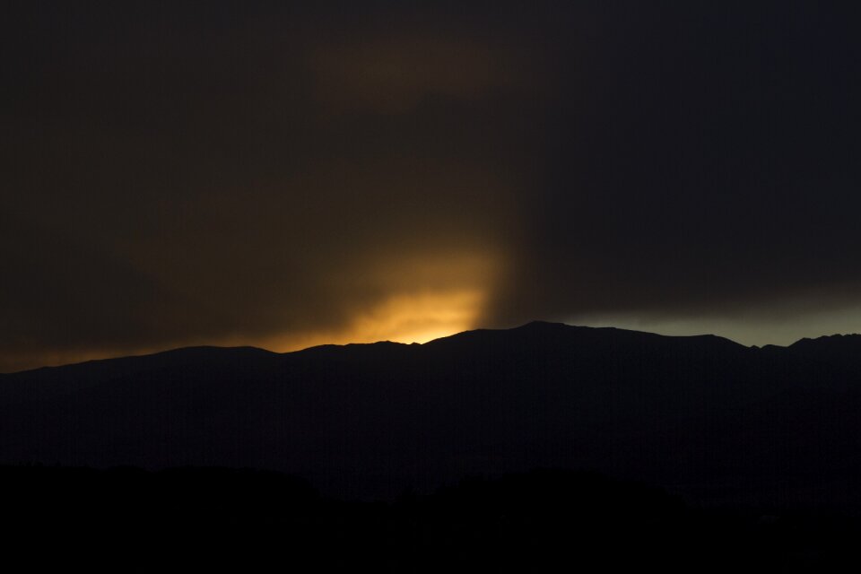 Black silhouette mountain
