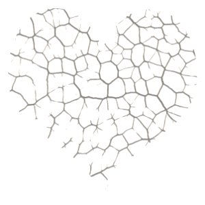 Heart with cracks