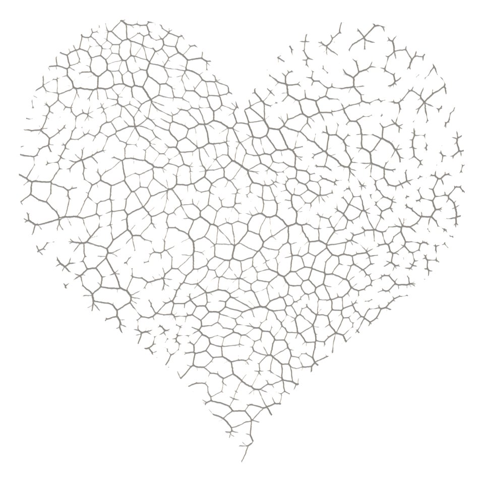 Heart with cracks