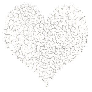 Heart with cracks