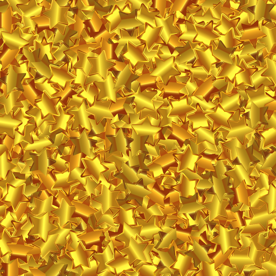 Template with golden star