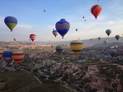 Travel hot air balloon landscape