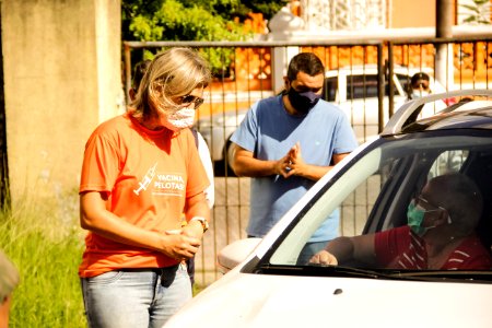 27.02.2021 Prefeita Paula Mascarenhas acompanha Drive Thru de Vacinação para idosos Foto Rodrigo Chagas