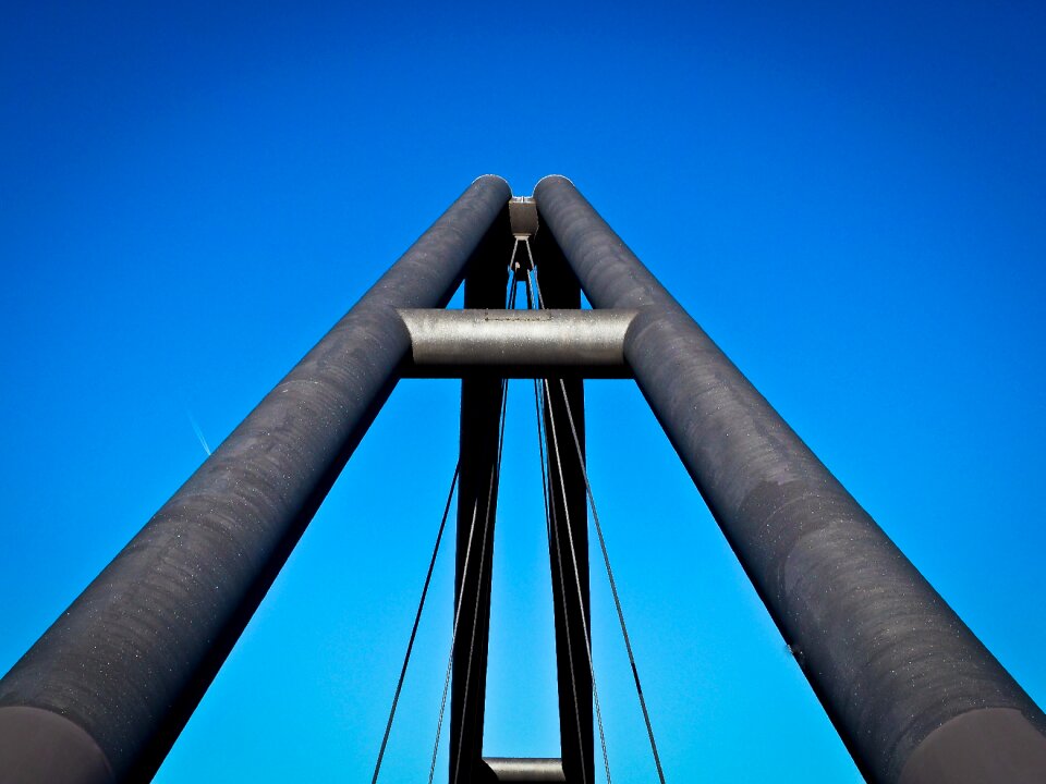 Bridge düsseldorf suspension bridge