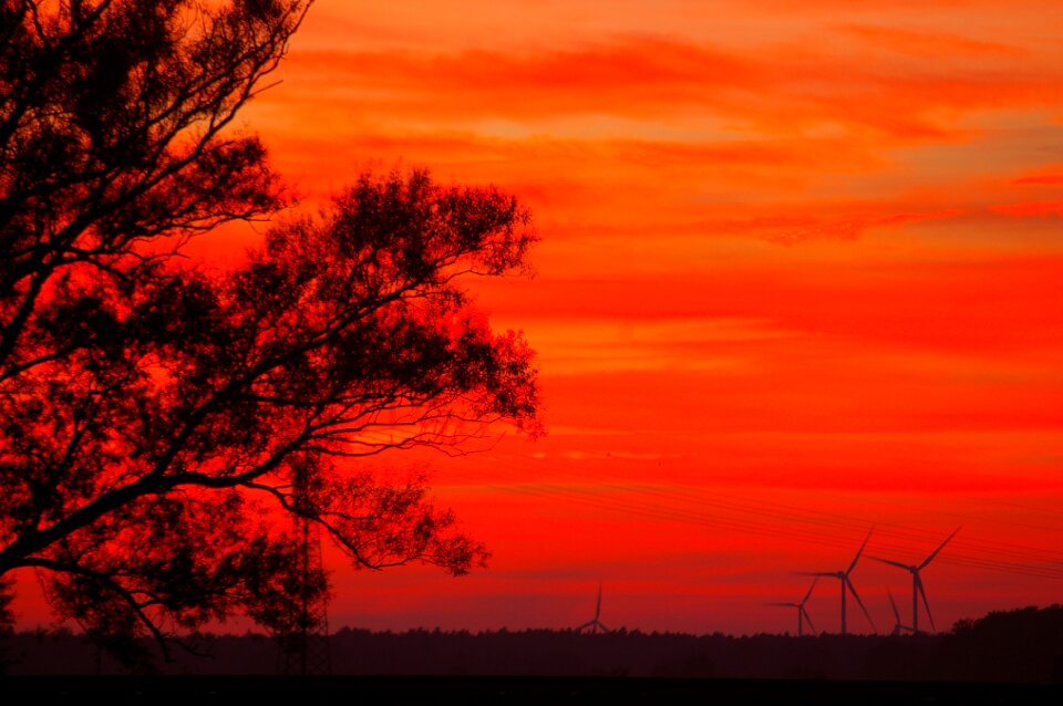 Sky silhouette landscape photo