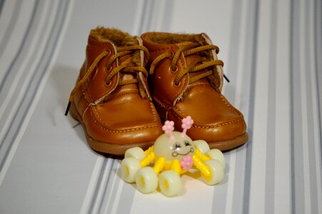 Baby shoes brown photo