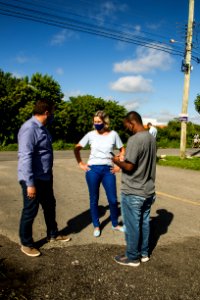 19.02.2021 - Prefeita Paula Mascarenhas visita a rua João Carlos de Cássia, entre a rua Clio Fiori Druck e rua 3 do Bairro Eldorado - Foto: Gustavo Vara