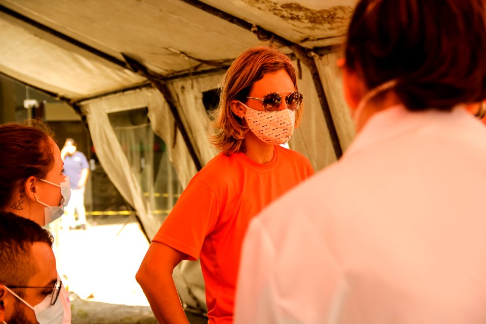 27.02.2021 Prefeita Paula Mascarenhas acompanha Drive Thru de Vacinação para idosos Foto Rodrigo Chagas