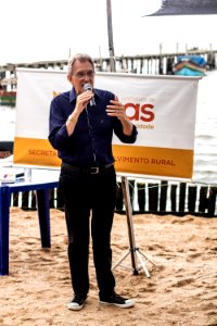 01.02.2021 - Prefeito em exercício, Idemar Barz prestigia abertura da Safra do Camarão na Colônia de Pescadores Z3 - Foto Michel Corvello