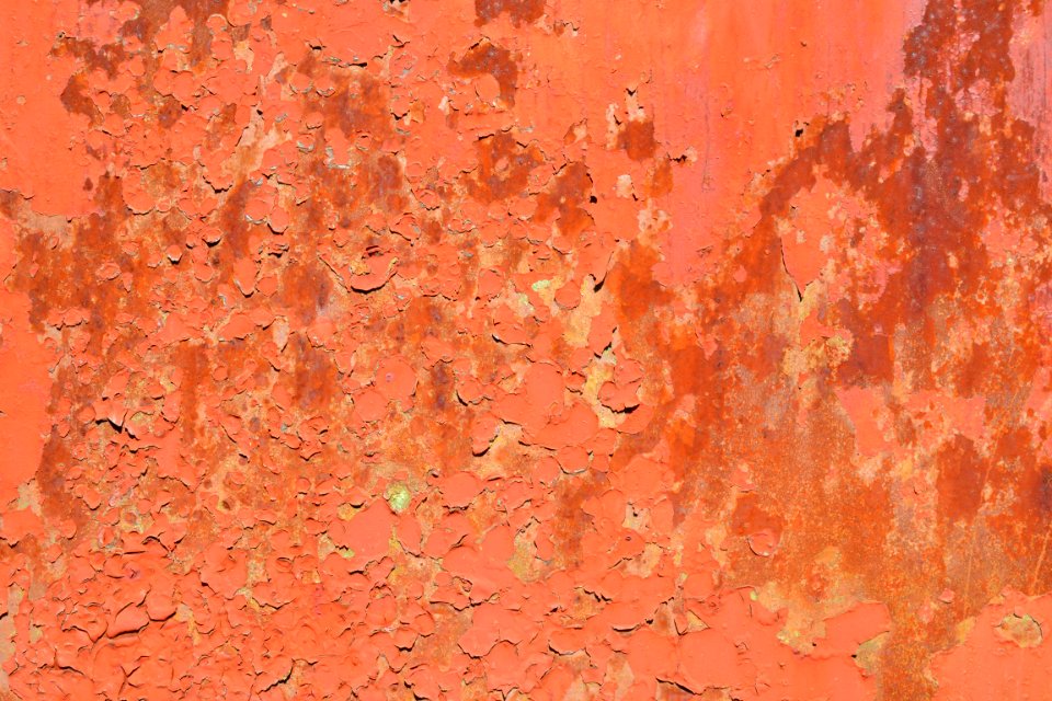 sheet with rust stains