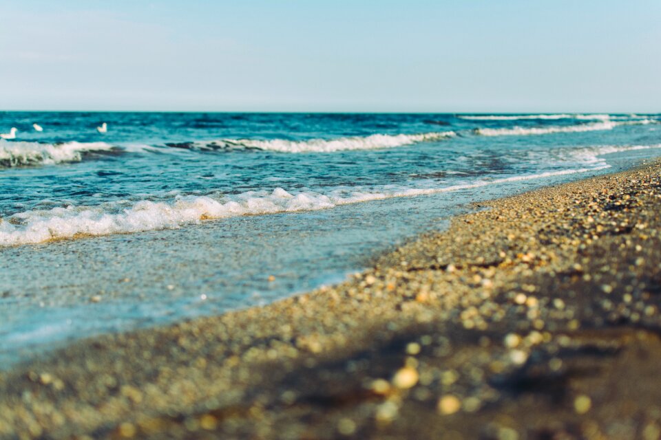 Water sand pebbles