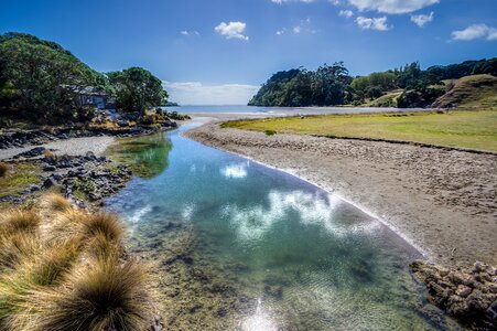 Glassy calm reflection