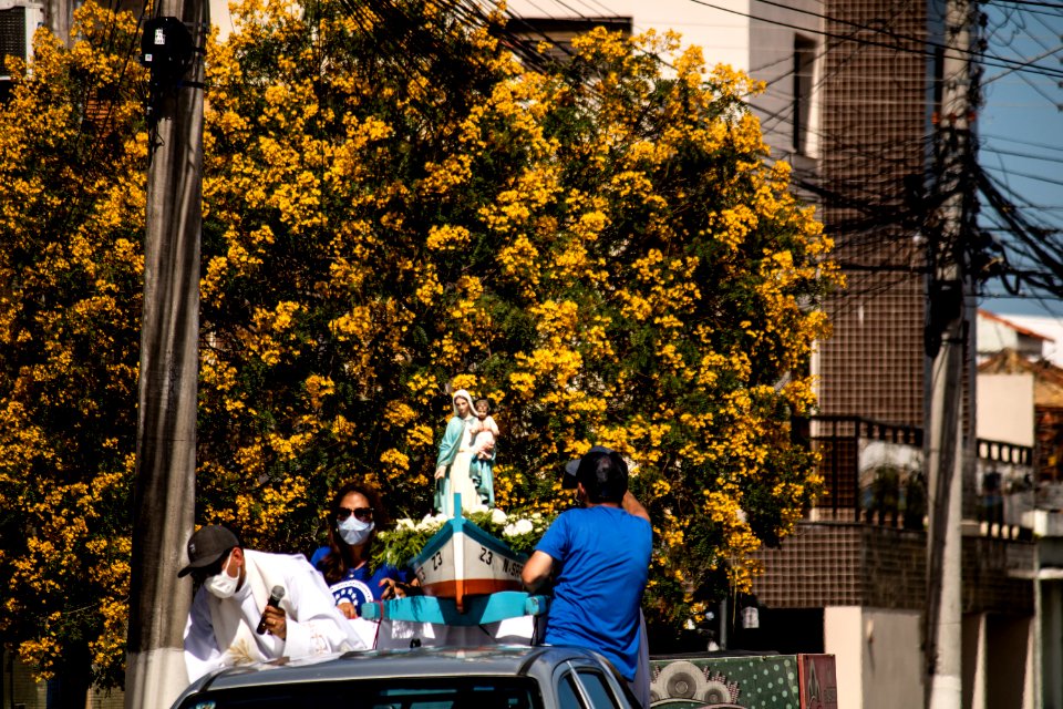 02.01.2021 - Prefeito em execício, Idemar Barz prestigia procissão em homenagem a Nossa Senhora dos Navegantes - Foto Michel Corvello