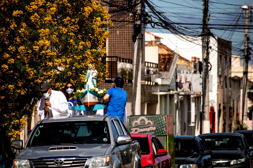 02.01.2021 - Prefeito em execício, Idemar Barz prestigia procissão em homenagem a Nossa Senhora dos Navegantes - Foto Michel Corvello
