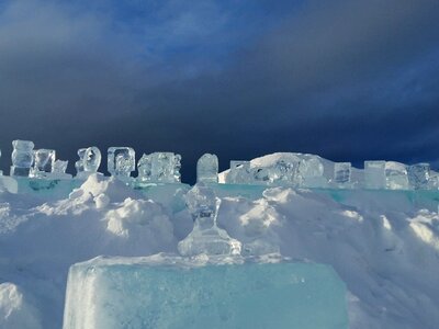 Sunny white ice