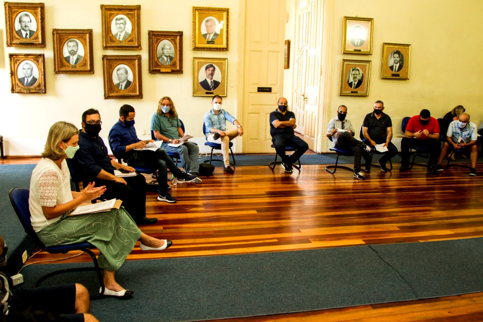 22.01.2021 - Prefeita Paula Mascarenhas recebe representantes dos motoristas de apps - Foto: Gustavo Vara
