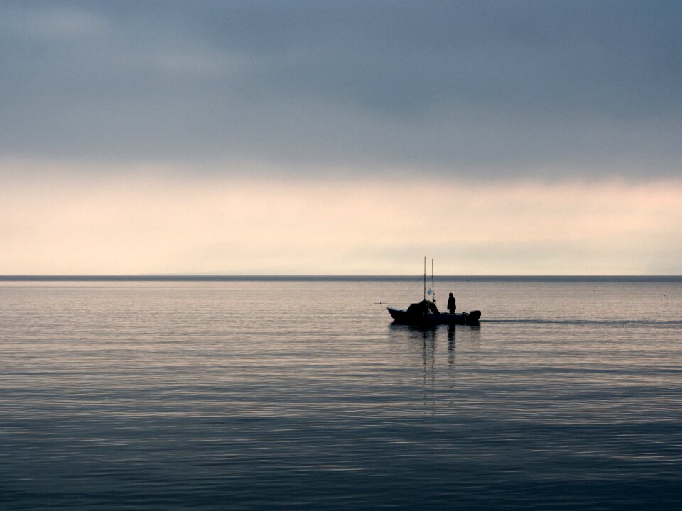 Morning lake water photo