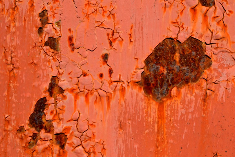 sheet with rust stains