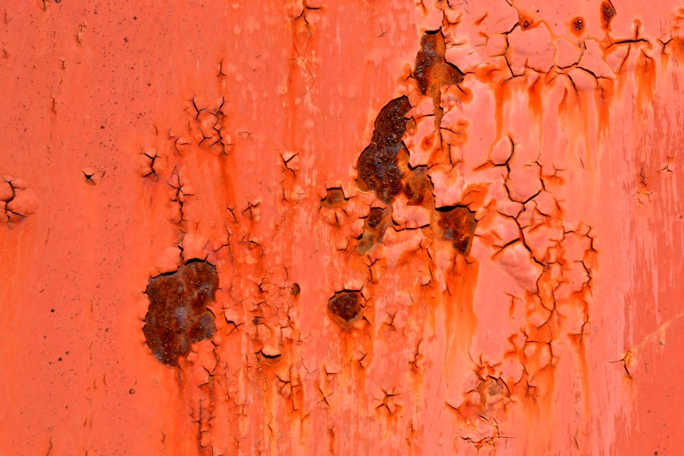 sheet with rust stains
