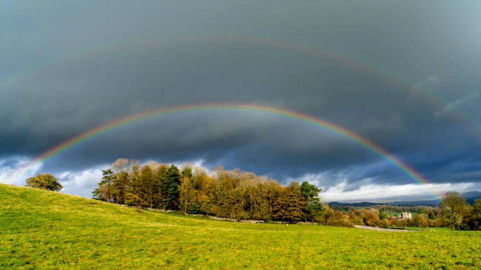 Rainbow over Sizergh Castle (1 of 2) photo