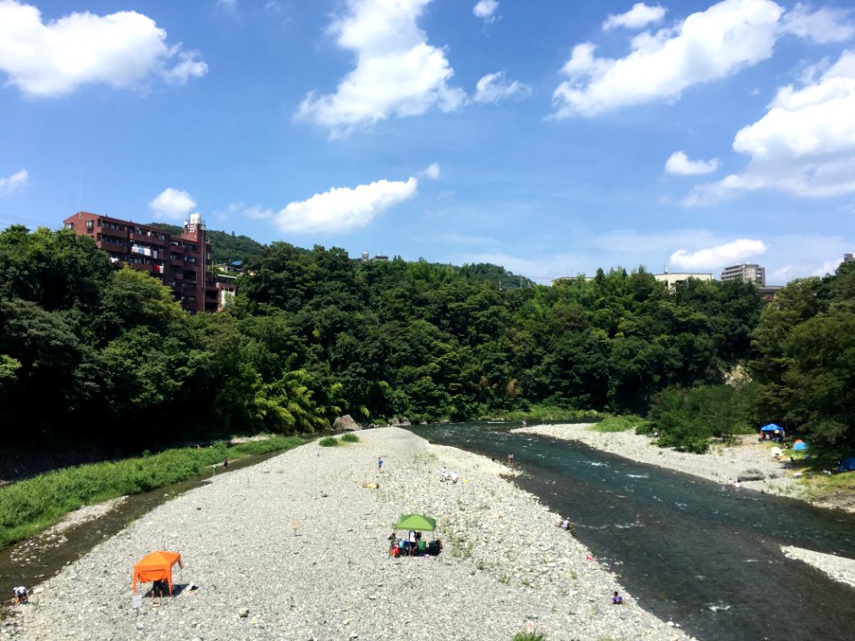 Tama River and Kamanofuchi Park in Ome-shi, Tokyo