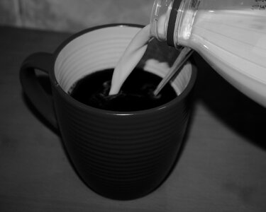 Cup mug black and white photo