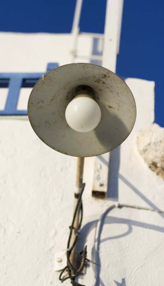 Street lamp greece architecture