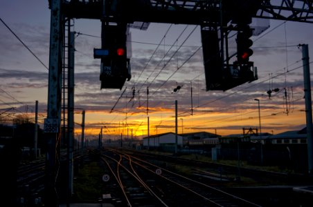 Sunset on Carnforth Station photo