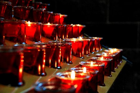 Prayer lights victim candles