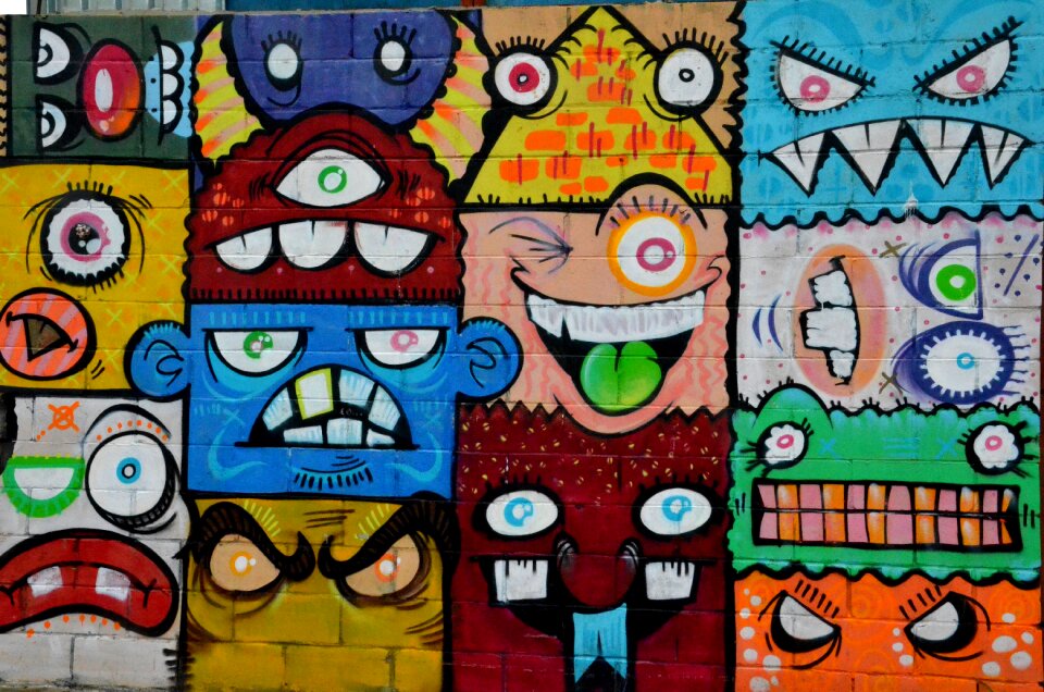 Art facade paint hauswand