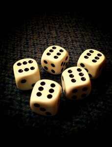Six craps lucky dice photo
