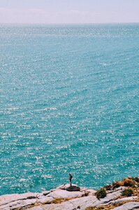 Turquoise horizon coast photo