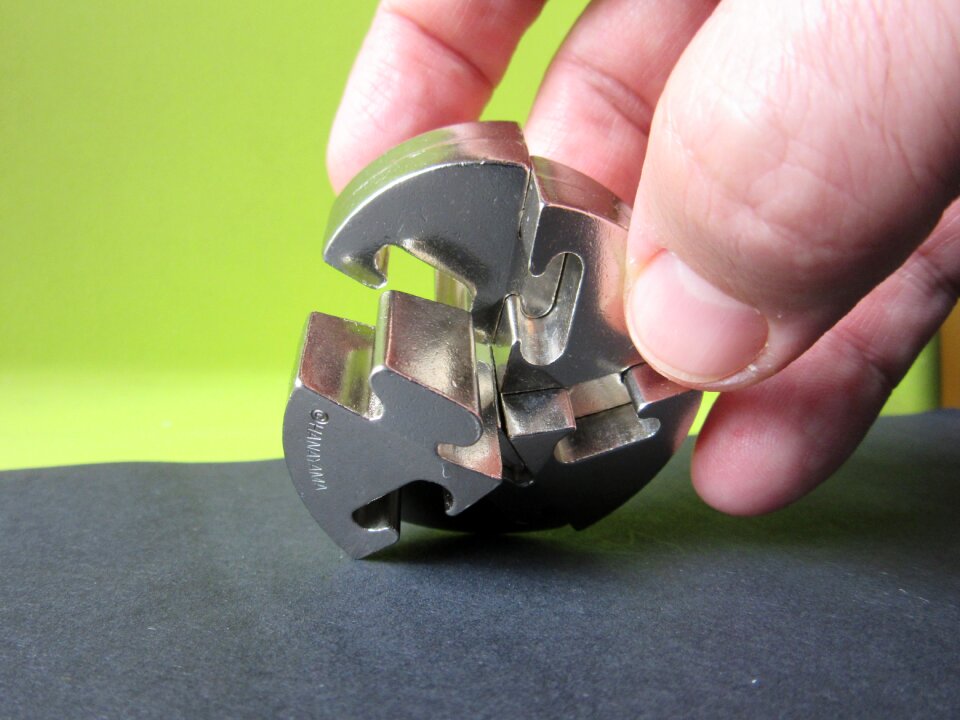 Metal pieces of the puzzle play